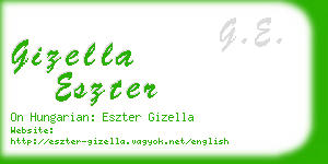 gizella eszter business card